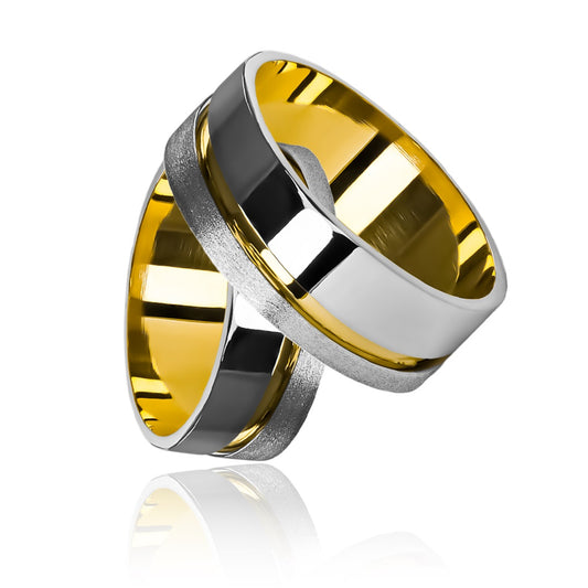 Argollas de matrimonio Zullo, elaboradas en oro 18k por Joyería Caracas, cuentan con certificado de calidad y garantía de por vida.