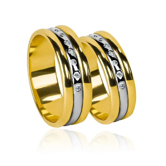 Argolla de matrimonio Dynasty II en oro 18K de Joyería Caracas, certificado por calidad y respaldado por nuestra garantía de por vida.