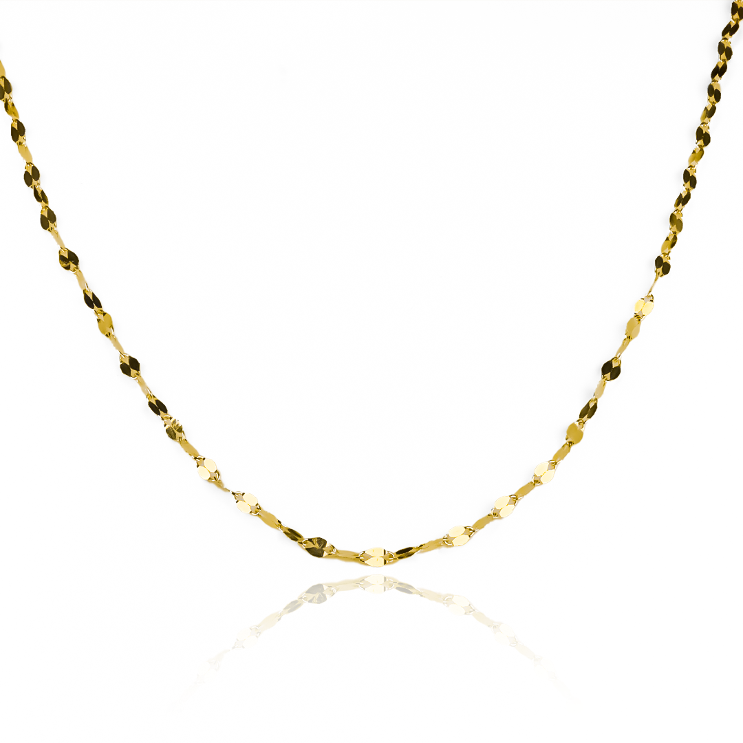 Cadena Bean Style L 45 es un accesorio de Joyería Caracas, confeccionado en oro 18k y diseñado por expertos.