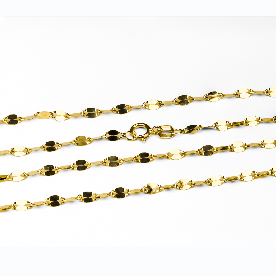 Cadena Bean Style L 45 es un accesorio de Joyería Caracas, confeccionado en oro 18k y diseñado por expertos.
