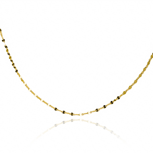 Cadena Bean Style S 45. Elaborada en oro 18k, esta joya de Joyería Caracas destaca por su diseño moderno y atemporal.