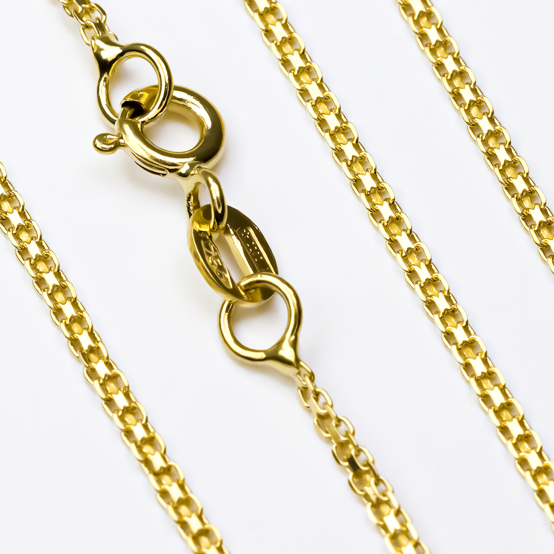 Cadena Bismarck 45 S es una elegante joya de oro 18k de Joyería Caracas, con garantía de por vida. 