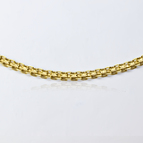 Cadena Bismarck de oro 18k de la Joyería Caracas es un elegante y duradero accesorio. Con un diseño clásico y acabado en oro de alta calidad.