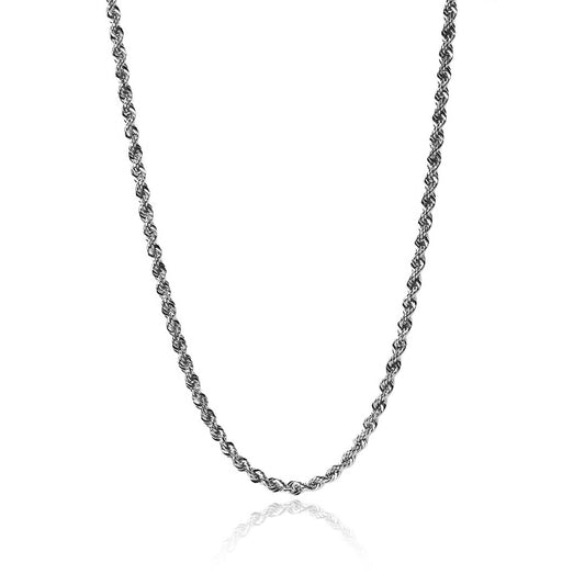 Cadena lazo 45 white. Hecha con oro 18k y con Joyería Caracas, esta pieza te garantiza una vida llena de lujo y sofisticación. Además, cuenta con una garantía de por vida.