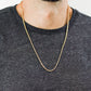 Cuello con cadena lazo de 60cm en oro amarillo de 18 quilates, hecho en Joyería Caracas. 