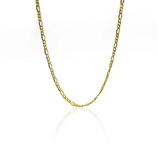 Cadena Cubana 3x1 45 es una adición elegante y duradera a tu colección de Joyería Caracas. Hecha de oro de 18k, cuenta con garantía de por vida. 