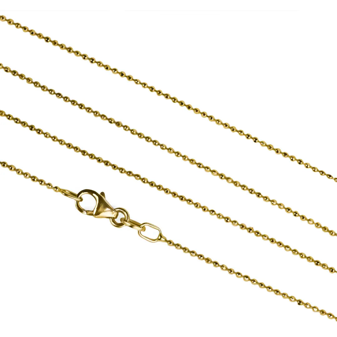 Cadena Militar SS 45 I, con su diseño de Joyería Caracas, está elaborada en elegante oro 18k y cuenta con una garantía para toda la vida.