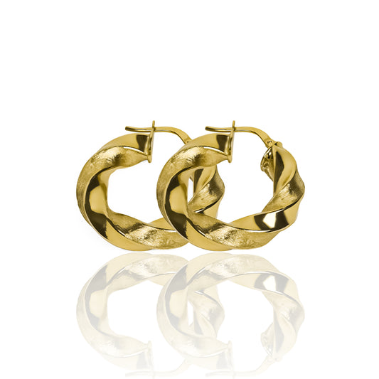 Candonga melcocha arena M fabricadas en oro 18k por Joyería Caracas, cuenta con una garantía para toda la vida. 