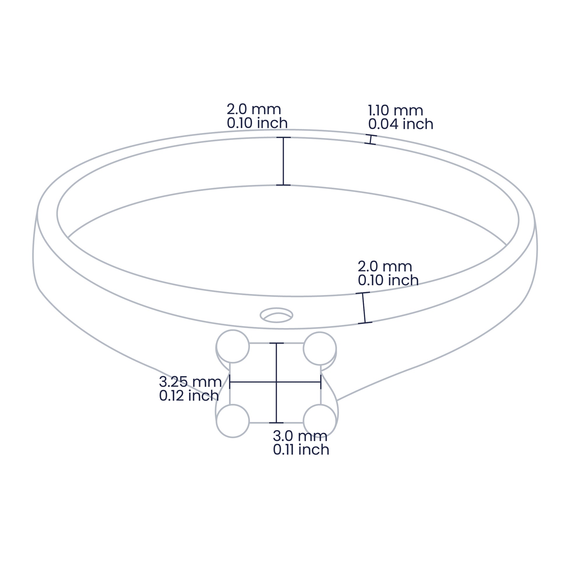 Croquis de Anillo de compromiso Love Passage Diamond, elaborado en oro 18k con Diamantes de 3.0mm x 3.25mm por Joyería caracas, cuenta con certificado de calidad y garantía para toda la vida.