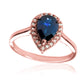 Anillo de compromiso deep blue, con diamantes y zafiro azul en oro 18k de Joyería Caracas certificado con calidad y garantía de por vida.