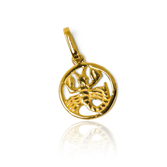 Dije Escorpión, una obra de arte en oro 18K de la prestigiosa Joyería Caracas. Con garantía para toda la vida.