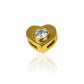 Dije Corazón Pasante #3.5, fabricado en Oro 18K por Joyería Caracas, cuenta con certificado de calidad y garantía de por vida.