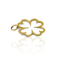 Dije trébol silueta, elaborado en oro 18K por Joyería Caracas, cuenta con garantía para toda la vida.