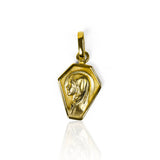 Dije Virgen rostro relieve