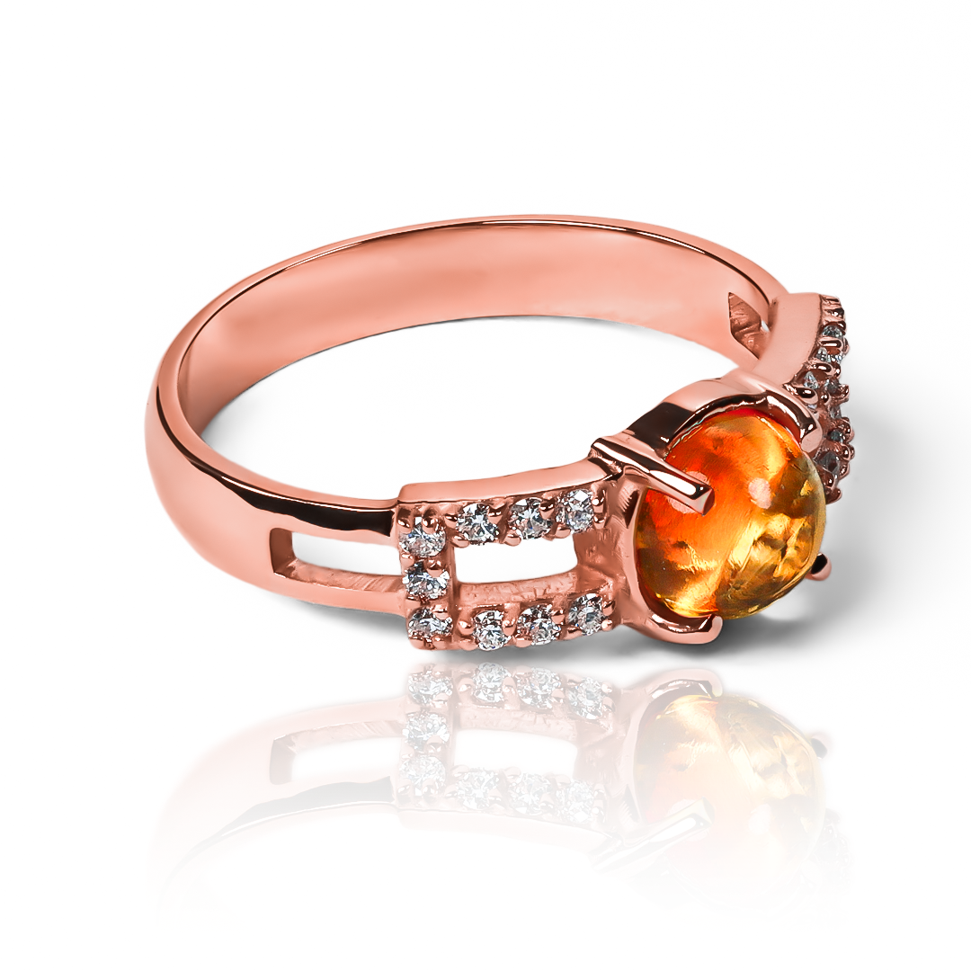 Anillo Citrine Deluxe, hecho de oro 18k con certificado de calidad y garantía de por vida, esta Joyería Caracas es una elección sofisticada y exclusiva para un momento tan especial.