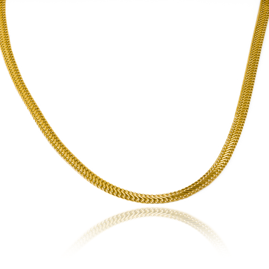 Cadena Saduza M 40. Confeccionada con oro 18k, esta joya de Joyería Caracas ofrece una garantía de por vida.