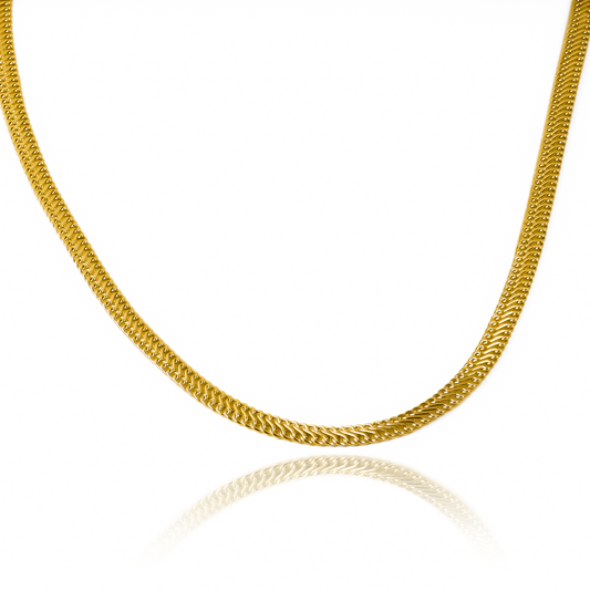 Cadena Saduza M 40. Confeccionada con oro 18k, esta joya de Joyería Caracas ofrece una garantía de por vida.
