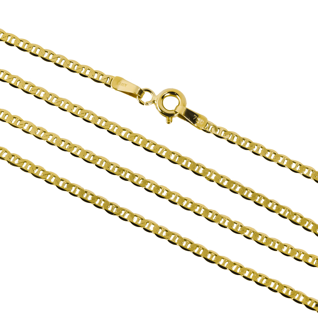 Cadena Escalera espejo brillante M 50 de la Joyería Caracas es un elegante accesorio en oro de 18k. Cuenta con garantía de por vida. 