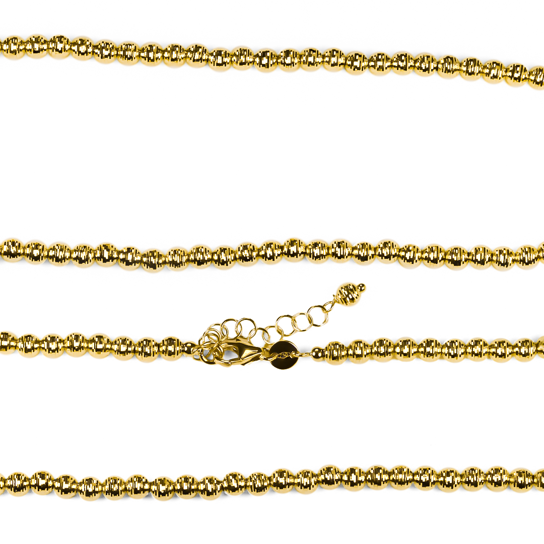 Gargantilla Diamantada 45 I, fabricada en oro 18K por Joyería Caracas, cuenta con un certificado de calidad y garantía de por vida.