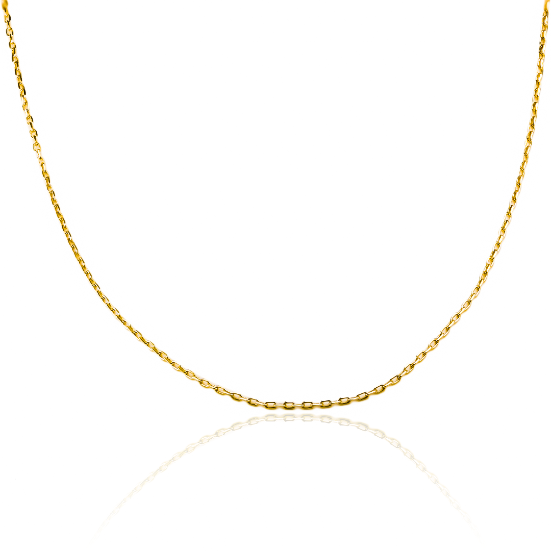 Cadena seguida skinny 40 I es el accesorio perfecto para elevar cualquier atuendo. Fabricada en oro 18k de alta calidad y con la garantía para toda la vida de Joyería Caracas.