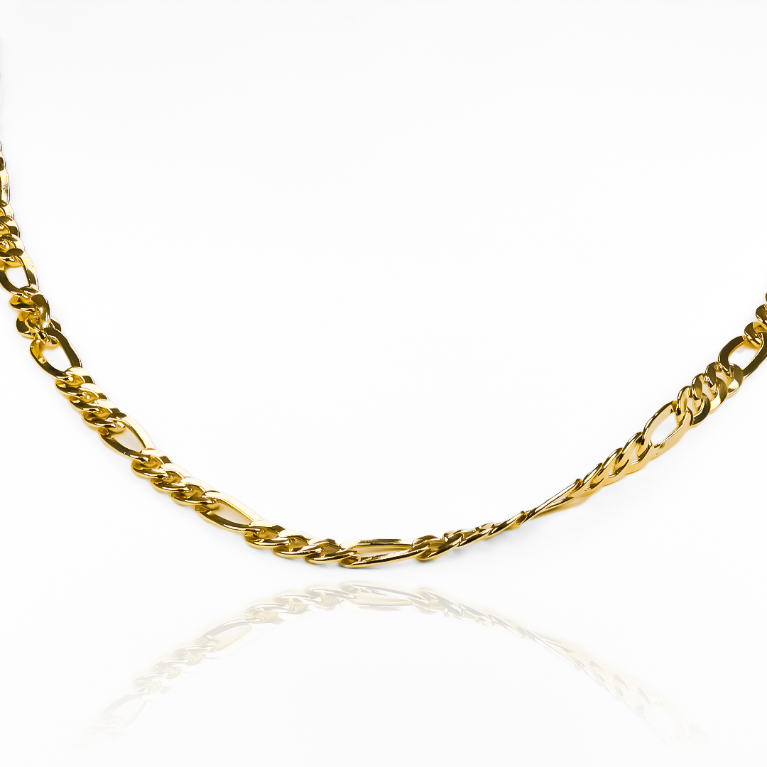 Cadena cubana 3x1 de 60 L está hecha de oro de 18k de alta calidad de la reconocida Joyería Caracas. Cuenta con garantía de por vida. 