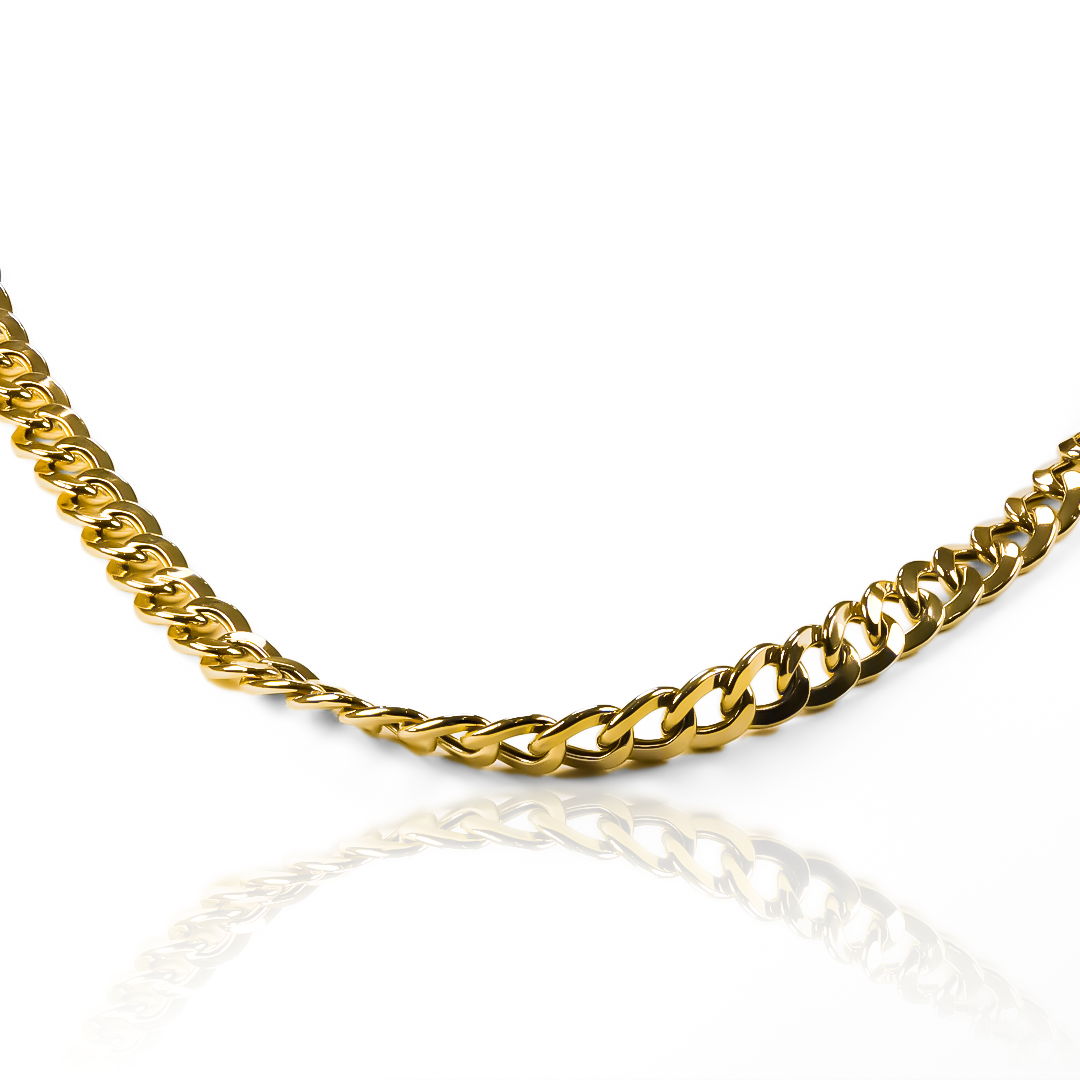 Cadena cubana seguida M60 en oro de 18K de la Joyería Caracas es el accesorio perfecto para cualquier ocasión. Cuenta con garantía de por vida. 