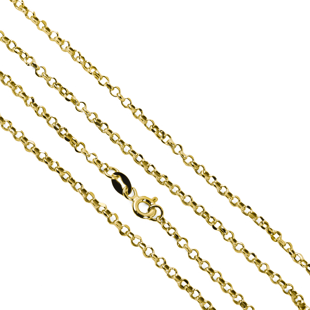 Cadena Rolón flattened 50, con un toque de Joyería Caracas y el lujo del oro 18k. Con garantía de por vida.