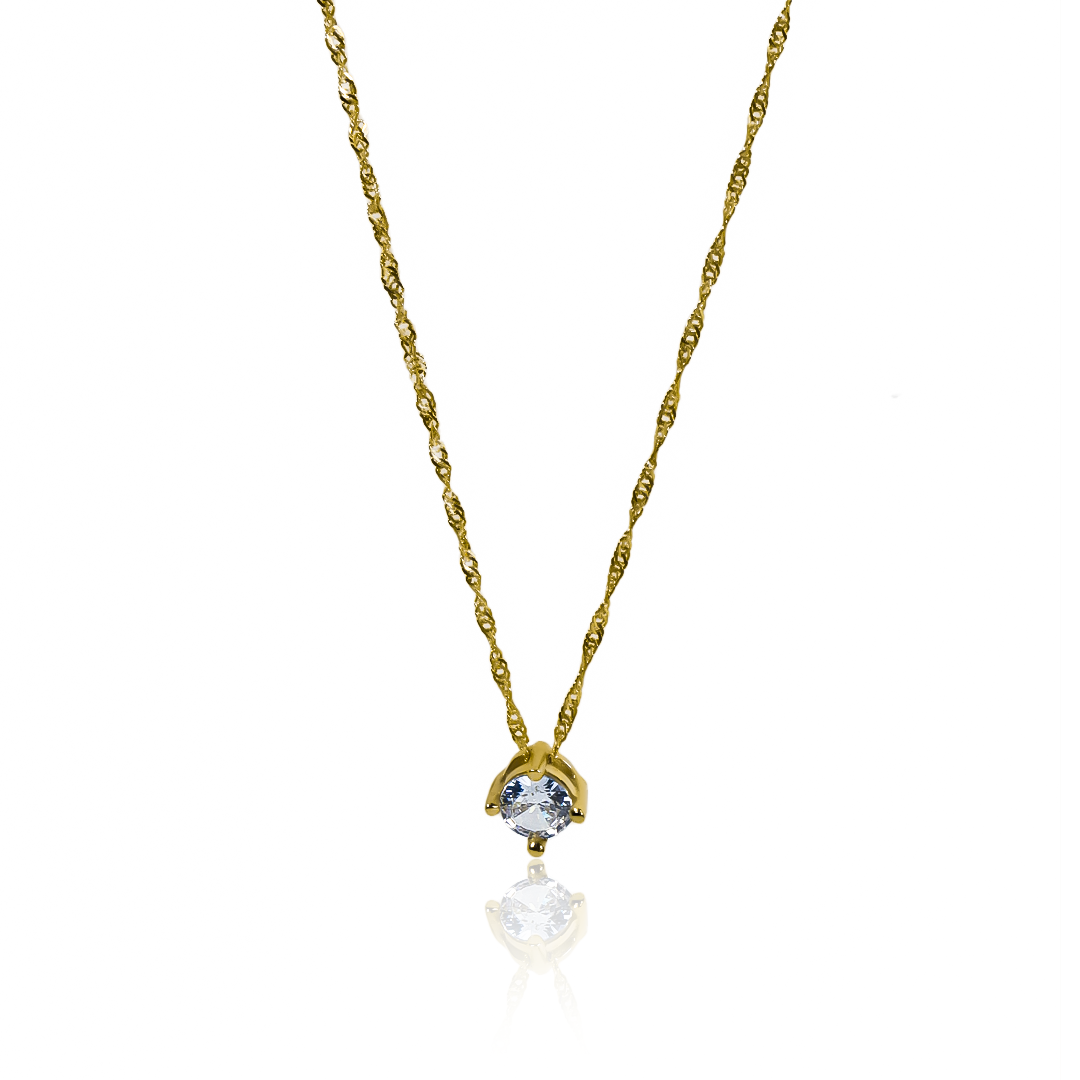 Gargantilla Singapur Pasante #4, elaborada en oro 18k por Joyería Caracas, cuenta con un certificado de calidad y garantía de por vida.