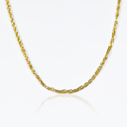 Cadena Singapur XS 50 de Joyería Caracas. Confeccionada en oro 18k y garantizada para toda la vida.