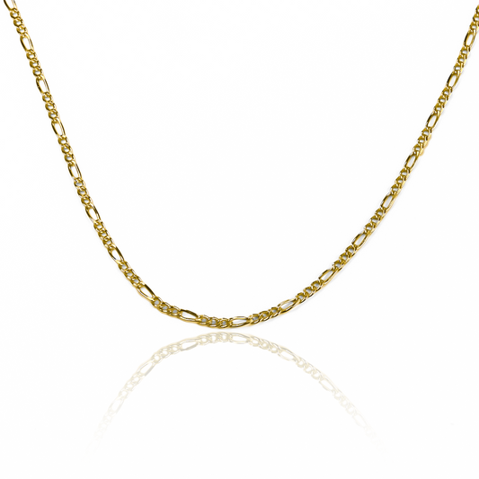 Cadena Cubana 3x1 E50 de la Joyería Caracas es una opción sofisticada y elegante. Hecha de oro de 18, esta cadena de alta calidad, cuenta con garantía de por vida. 