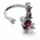 Anillo Red Garden, hecho de oro 18k con certificado de calidad y garantía de por vida, esta Joyería Caracas es una elección sofisticada y exclusiva para un momento tan especial. 