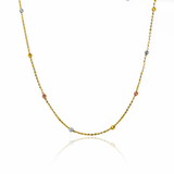 Cadena de oro de 18k Classic sphere diamantada 3 oros 50cm de la Joyería Caracas, cuenta con garantía de por vida. 