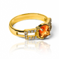 Anillo Citrine Deluxe, hecho de oro 18k con certificado de calidad y garantía de por vida, esta Joyería Caracas es una elección sofisticada y exclusiva para un momento tan especial.