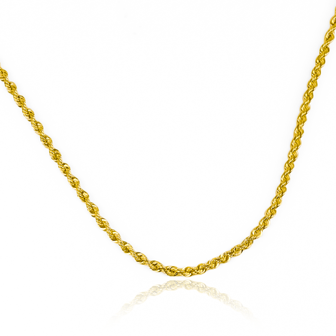 Cadena Lazo M45 de Joyería Caracas. Hecho de oro 18k, su garantía de por vida asegura una joya duradera y valiosa.