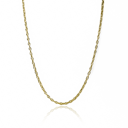 Cadena escalera brillante 40 en oro de 18k de Joyería Caracas. Con un diseño único y sofisticado, cuenta con garantía de por vida. 