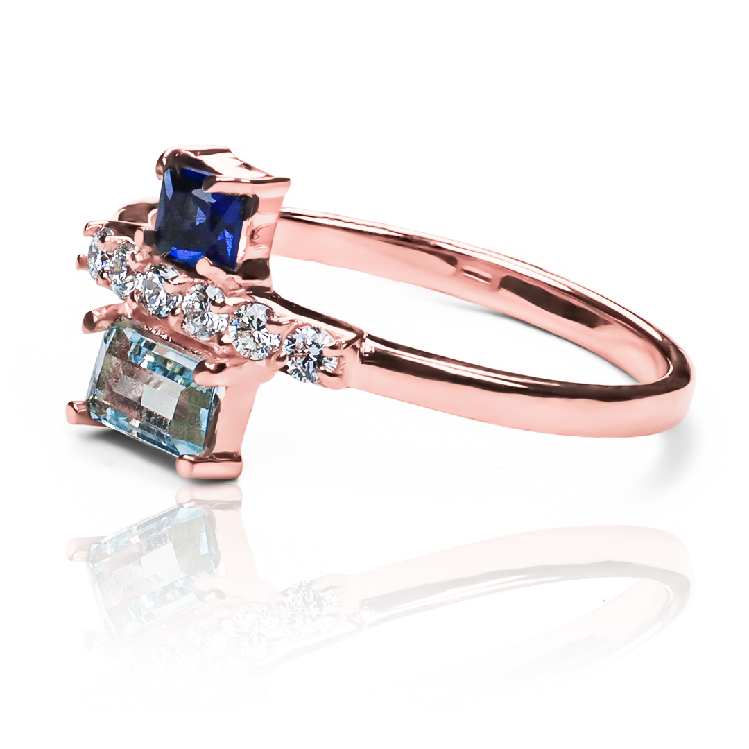 Anillo Sapphire Tower, hecho de oro 18k con certificado de calidad y garantía de por vida, esta Joyería Caracas es una elección sofisticada y exclusiva para un momento tan especial.