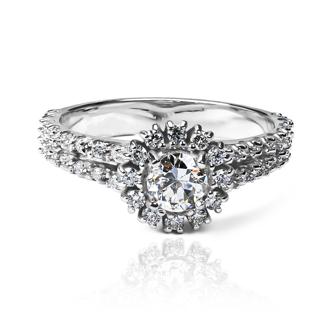 Anillo Diamond obelisk, hecho de oro 18k con certificado de calidad y garantía de por vida, esta Joyería Caracas es una elección sofisticada y exclusiva para un momento tan especial.