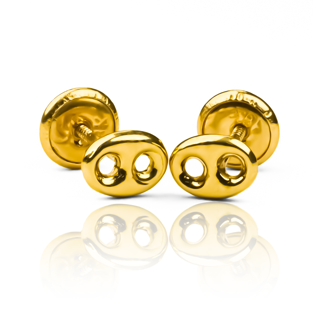  Topitos Calabrote M. Realizados en oro 18k, son una verdadera obra de arte de Joyería Caracas. Con garantía de por vida, no solo adquieres un accesorio de lujo, sino también una pieza eterna para tu colección. 