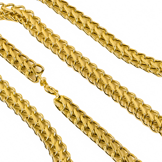 Cadena Saduza XL 50 es una joya de lujo de la Joyería Caracas, en oro 18k. Su diseño exclusivo y su garantía para toda la vida la convierten en una inversión elegante y duradera.