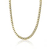 Cadena cubana L50 I de la Joyería Caracas está elaborada en oro de 18k, lo que garantiza su durabilidad y brillo. Cuenta con garantía de por vida. 