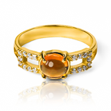 Anillo Citrine Deluxe, hecho de oro 18k con certificado de calidad y garantía de por vida, esta Joyería Caracas es una elección sofisticada y exclusiva para un momento tan especial.