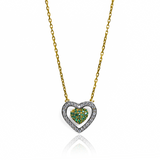 Gargantilla Green Heart I, fabricada en oro 18k por Joyería Caracas, cuenta con un certificado de calidad y garantía de por vida.