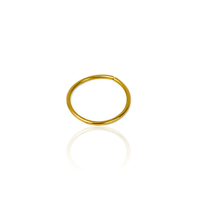 Piercing Aro II, fabricado en oro 18K por Joyería Caracas, cuenta con certificado de calidad y garantía de por vida.