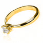 Anillo de compromiso pirámide square. Confeccionado con joyería caracas, en oro 18 k premium y certificado de calidad y garantía vitalicia.