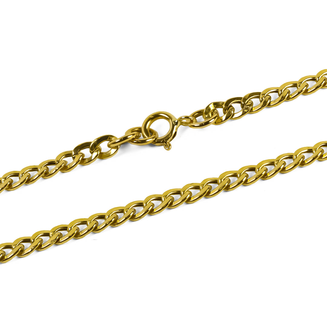 Pulsera cubana seguida XS fabricada en oro 18k por Joyería Caracas, cuenta con garantía de por vida.