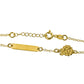 Pulsera bebe león elaborada en Oro 18K por Joyería Caracas, cuenta con certificado de calidad y garantía de por vida.