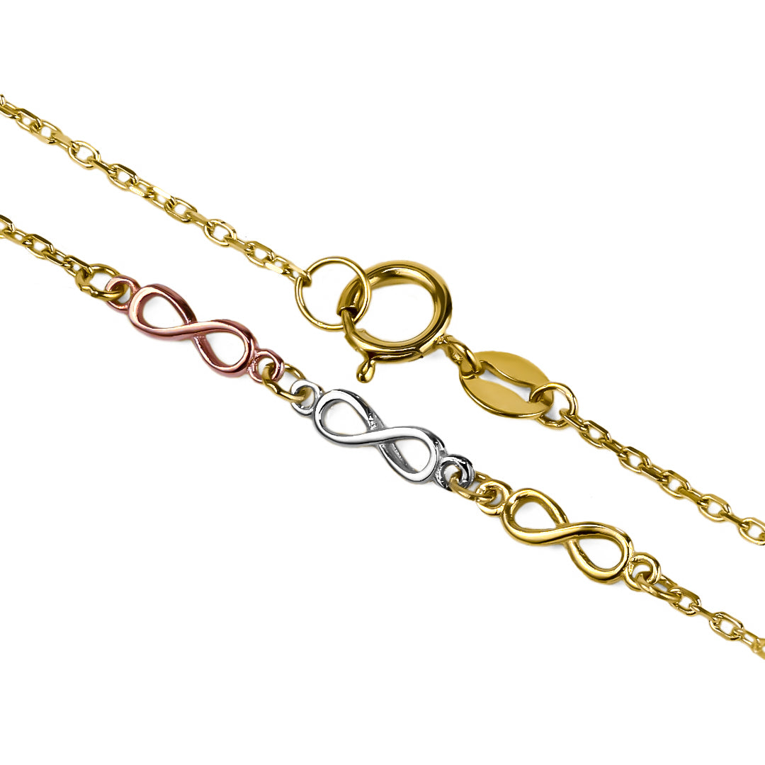 Pulsera infinites tricolor