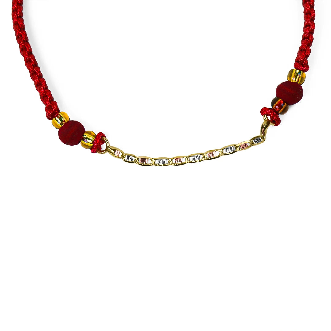 Pulsera Escalera 3 oros, elaborada en oro de 18K por Joyería Caracas, cuenta con garantía para toda la vida.
