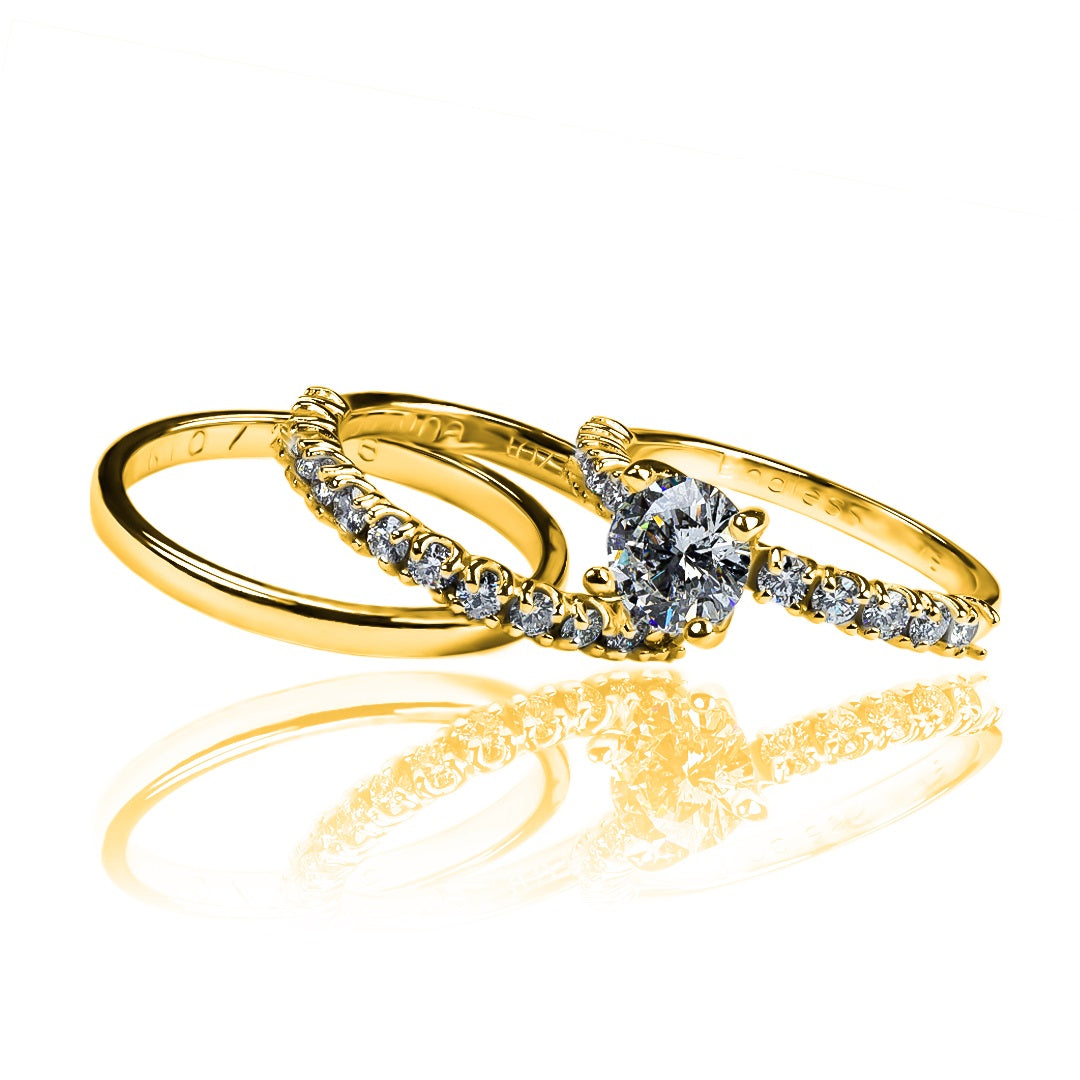 Ring set hoop, ring and hoop ring – Joyería Caracas