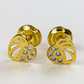 Topitos Corazones calados + cristales en Oro 18K de Joyería Caracas. Con un diseño exclusivo y una garantía para toda la vida.